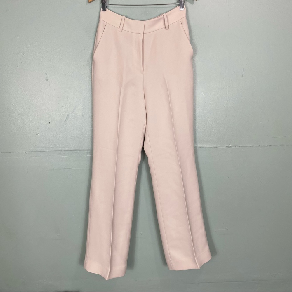 The Fold Alzira Trousers In Neutral‎ Cream Crepe Size 6